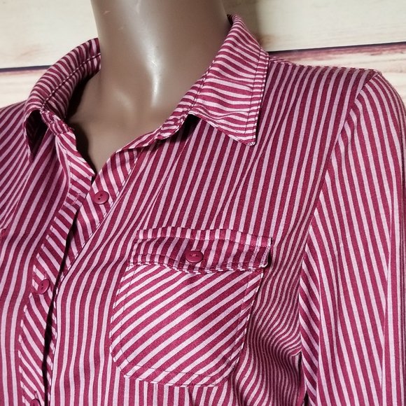 PASSPORT Striped Button Up Shirt - Picture 2 of 5
